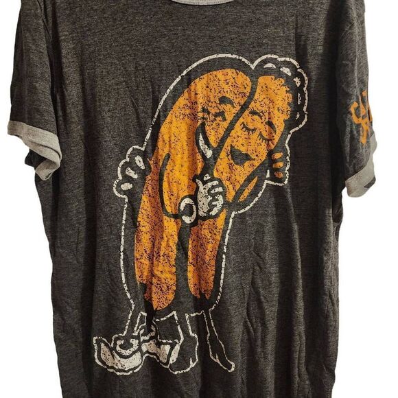 American Road Trip Retro Style Cozy Dog Drive In Men's Ringer T Shirt Size Large - Picture 6 of 9